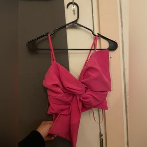 Hot pink crop top